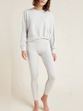 Sundry cotton leggings with navy inseam stitching